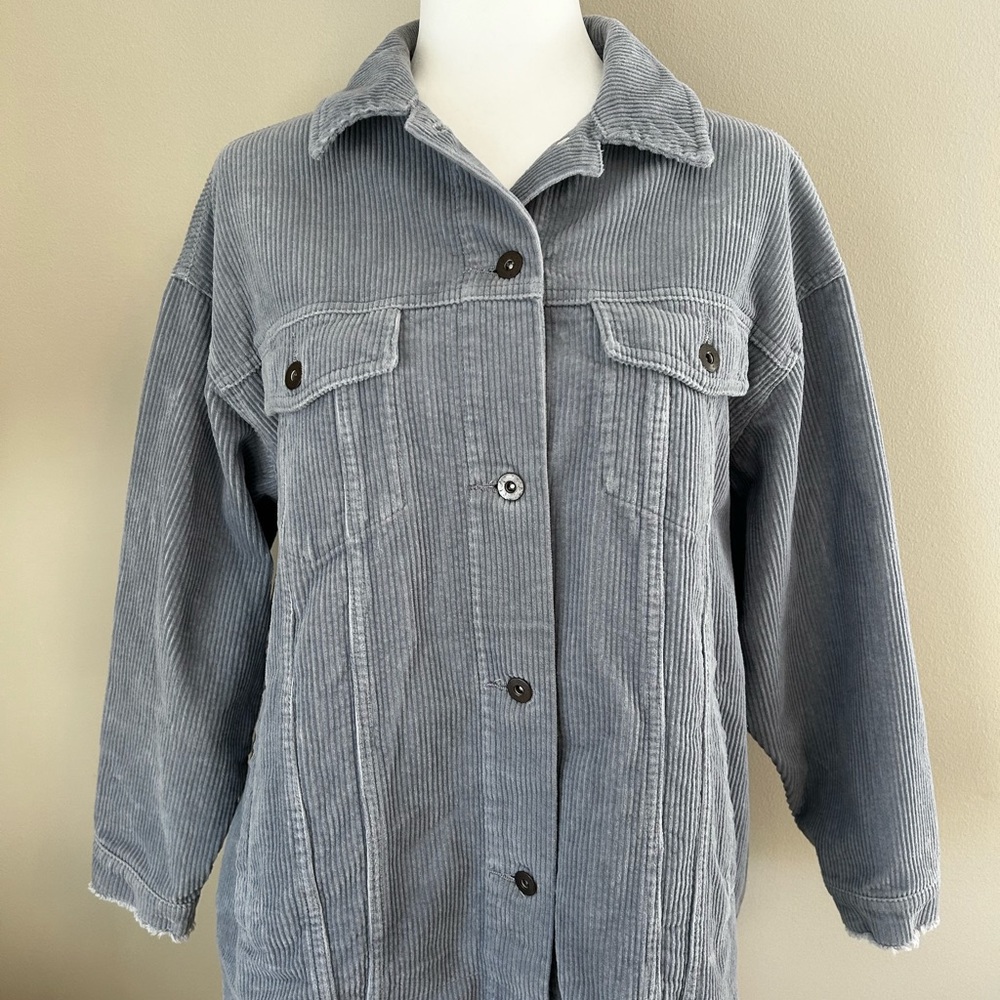 Zara corduroy blue jacket/top.